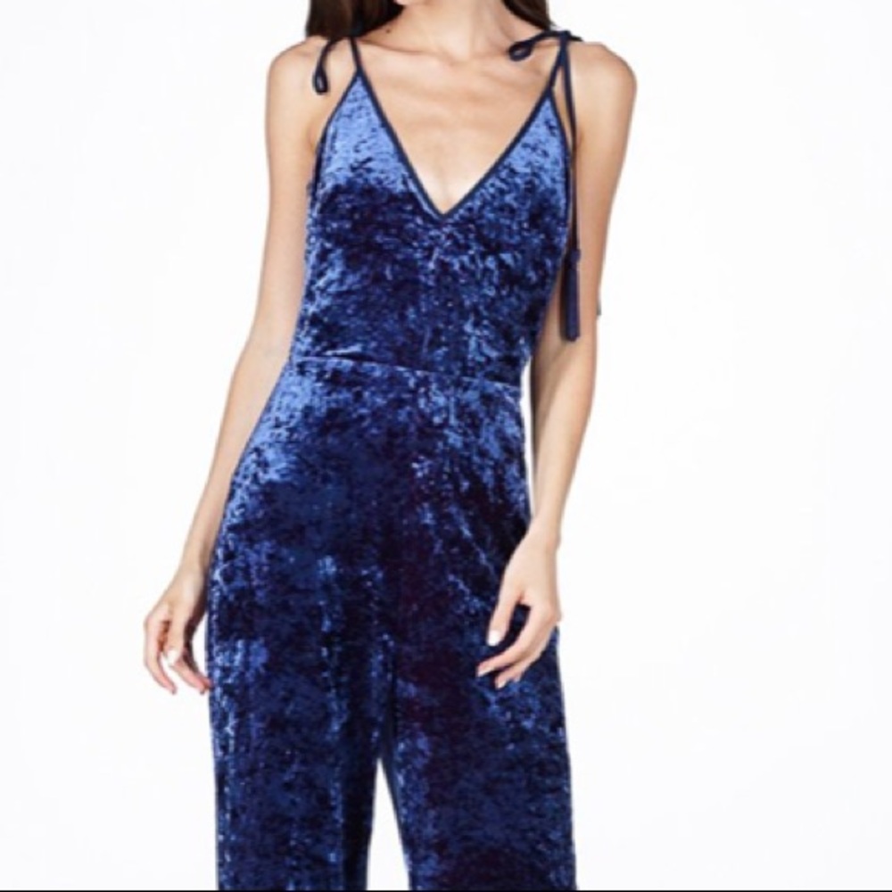 NWT Adelyn Rae Regina velvet jumpsuit Large